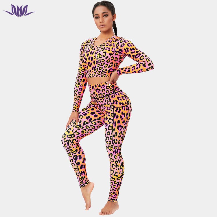 Leopard Print yoga sets
