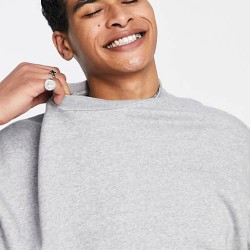 Custom Grey Men Oversized Sweatshirt