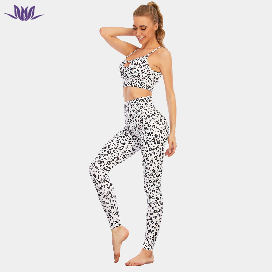 Sublimation Leopard Yoga Suit For Fitness