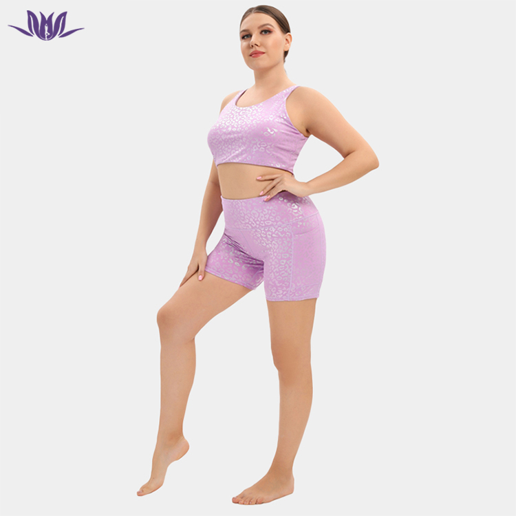 Plus size pink Recyclable shorts sets