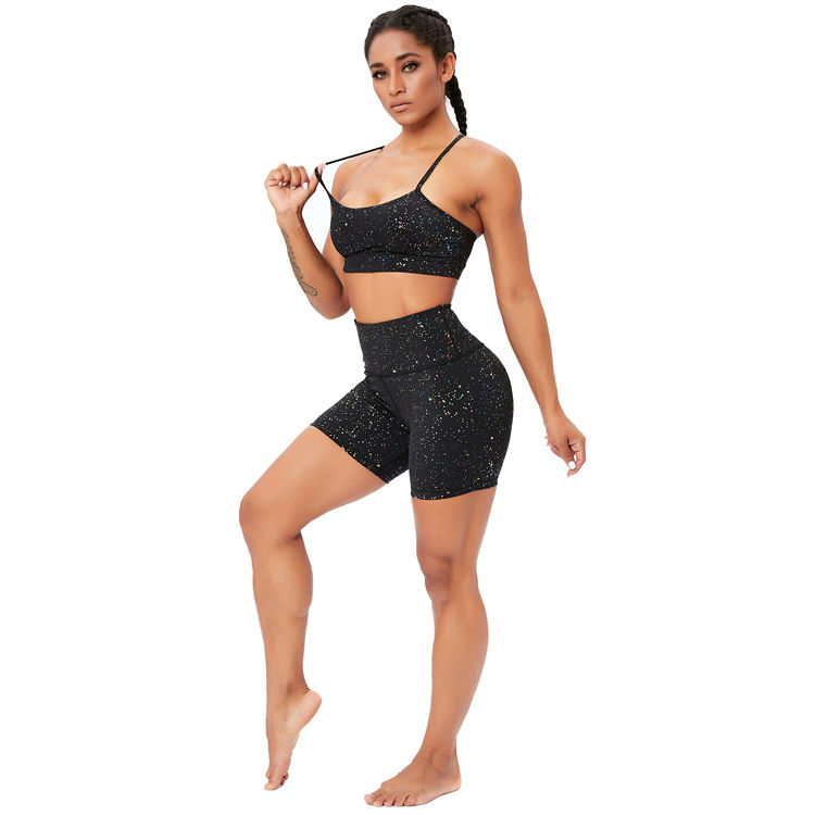 Starry sky Embossed Workout Yoga Sets