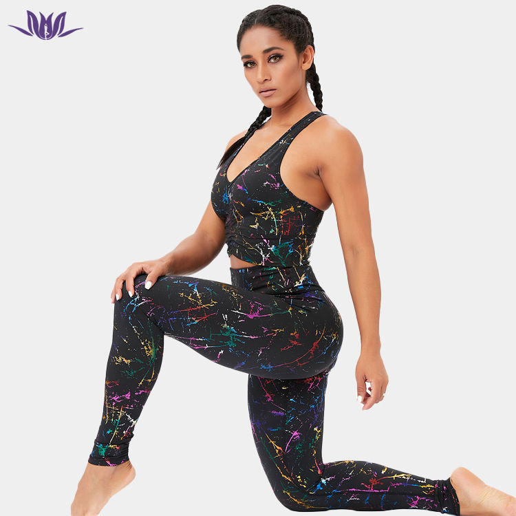 Colourful Embossed Women Fitness Yoga Set