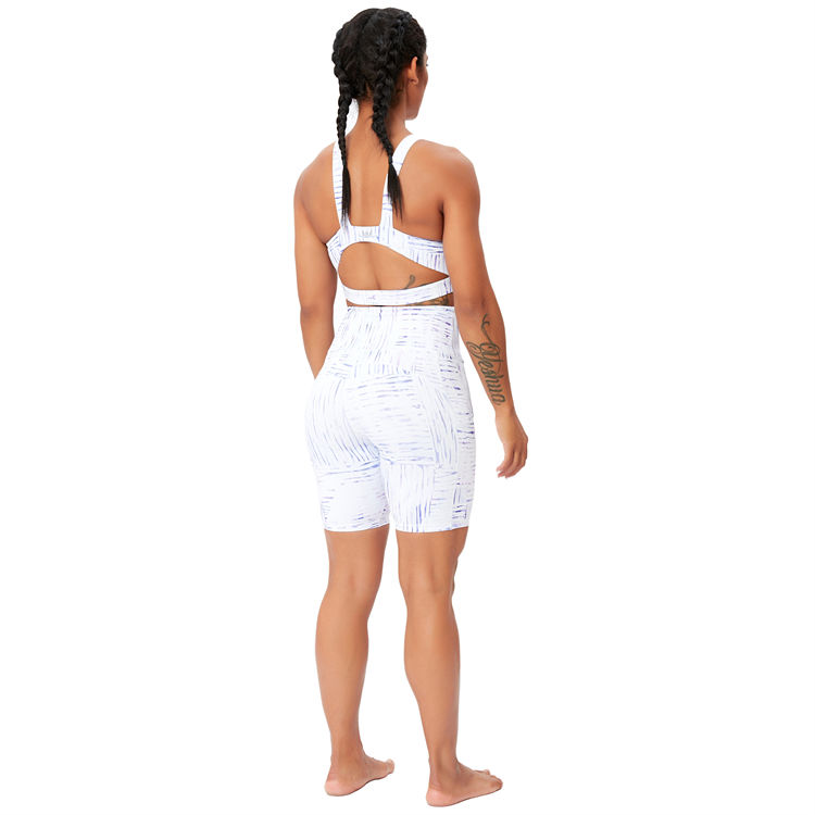 Sublimation Yoga Set High Waist Shorts