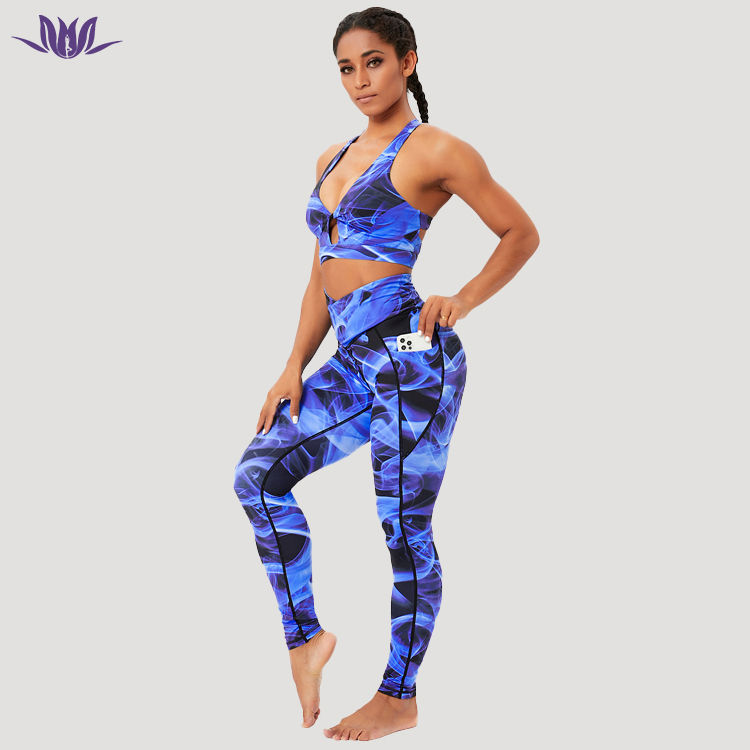 Deep Sea print Workout Sport Sets