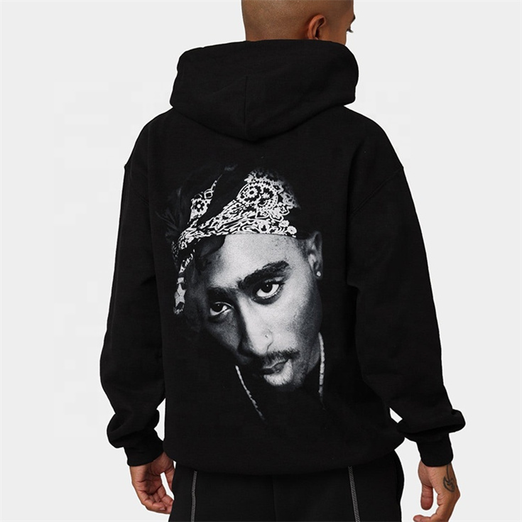 3D screent back print graphic hoodies