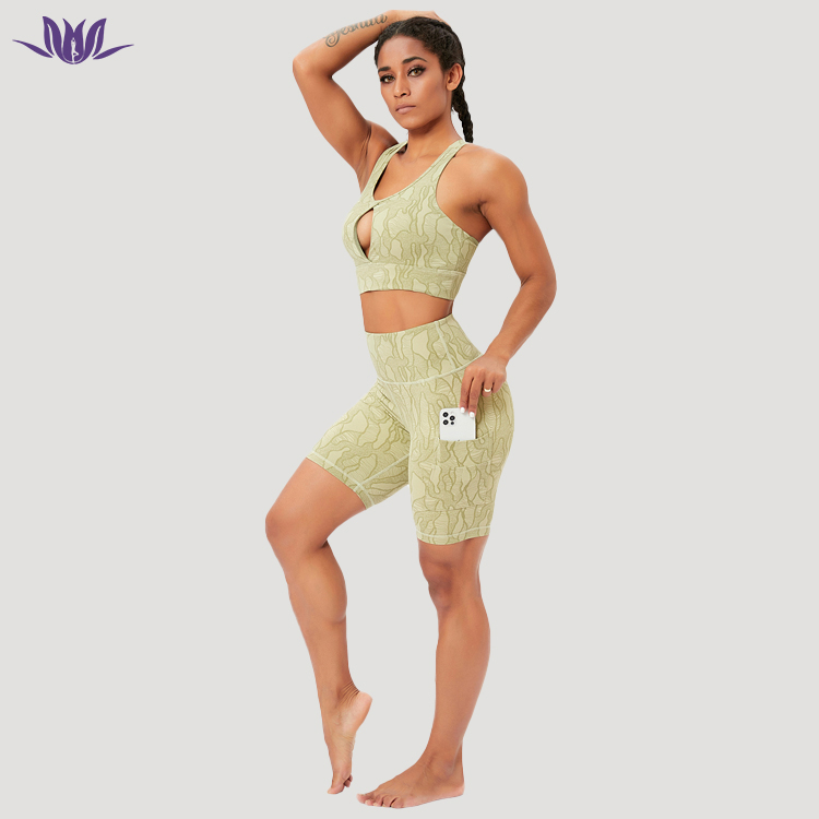 Digital Print Yoga Shorts Sets