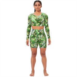 snakeskin Long Sleeve yoga sets