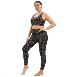 Leopard emboss yoga sets