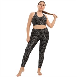 Leopard emboss yoga sets