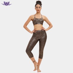 leopard yoga wear set