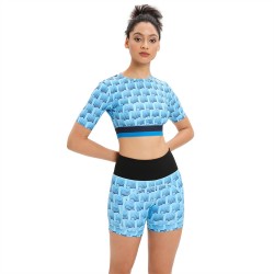 Digital print yoga shirts