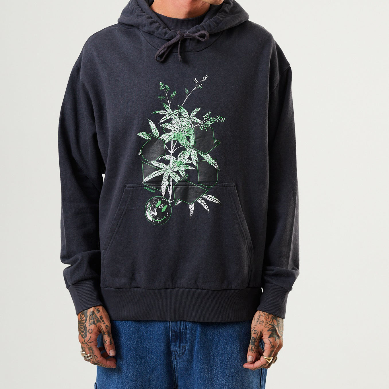 Kangaroo Pocket Print Graphic Hoodie