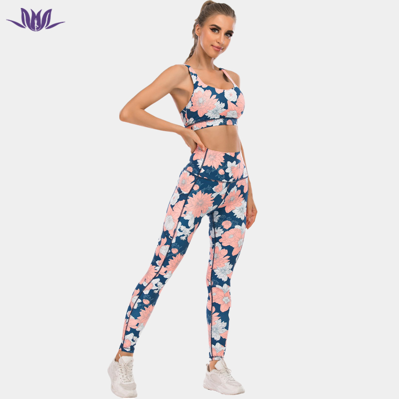 Flowers Printed Workout Set