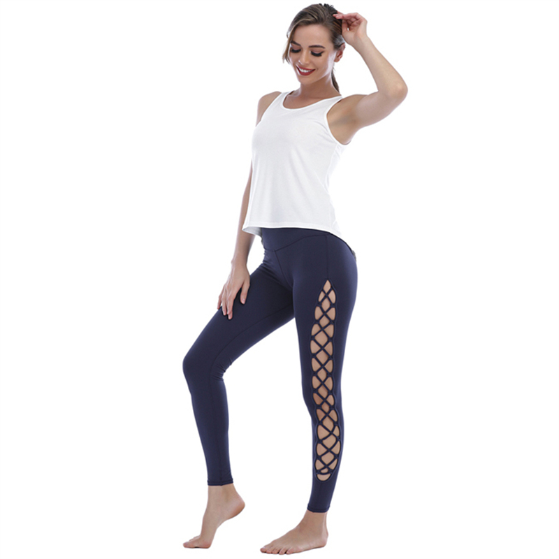 Side Hollow Out Leggings Set