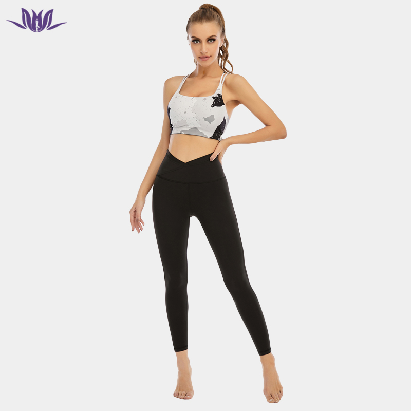 V Shaped Leggings Yoga Set For Woman