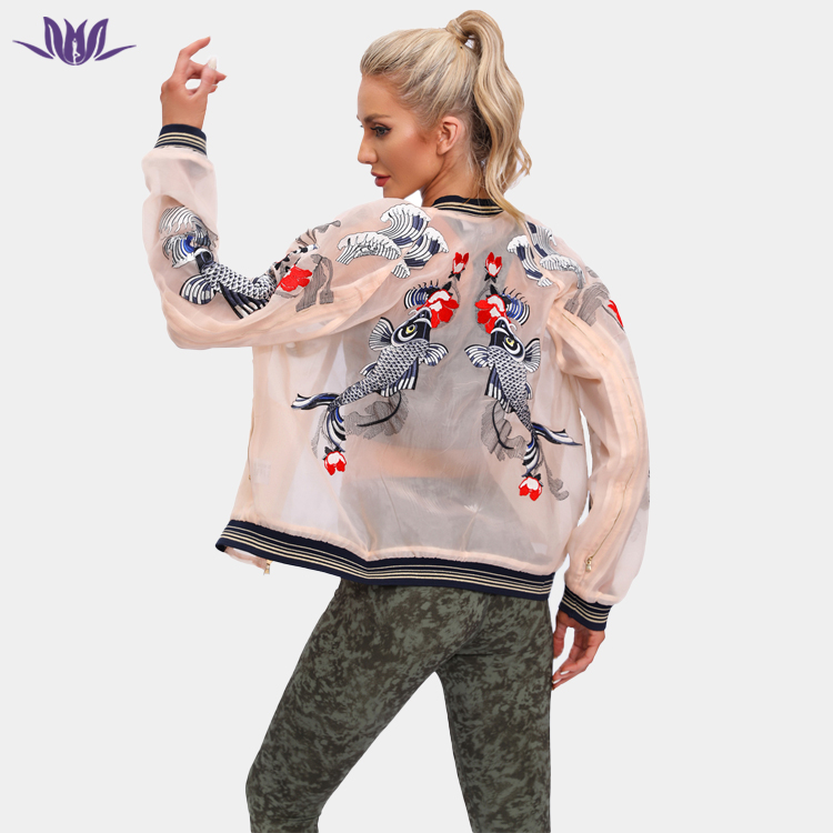 Polyester Custom Embroidered Baseball Jacket