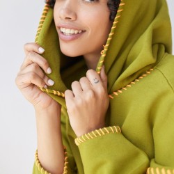 Oversized Stitching Blanket Sweater Hoodie