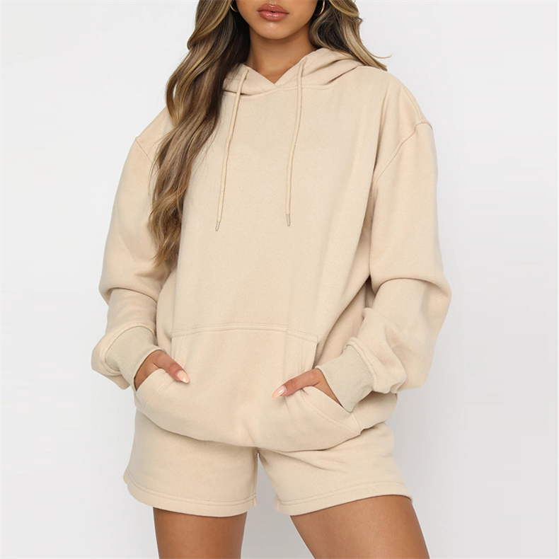 Oversized Hoodie And Shorts 2 Piece Set