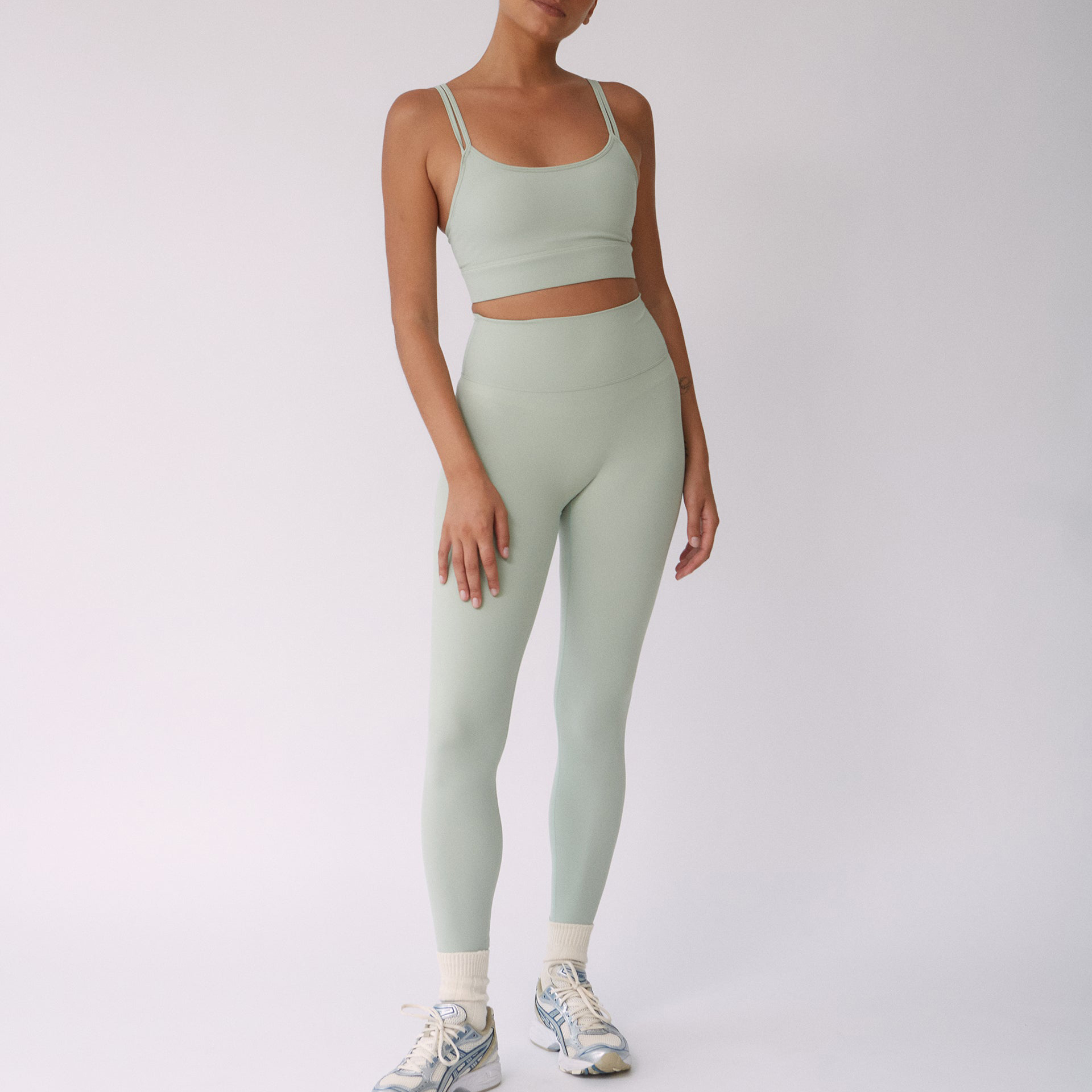 Sage Green High Elasticity Yoga Set 2022