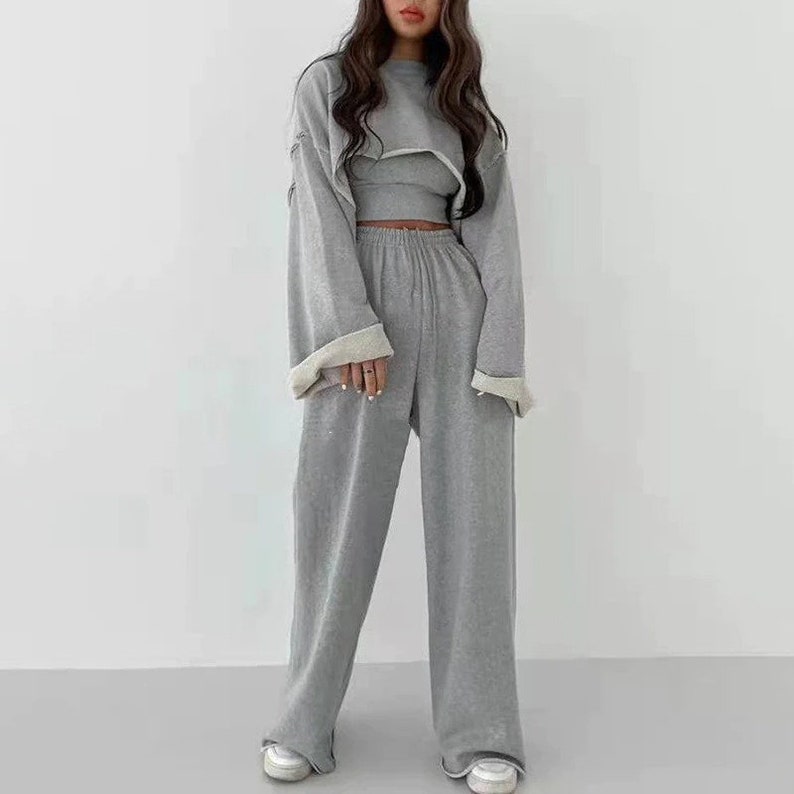 Women 3 Piece Tracksuit SweatSuit Sets