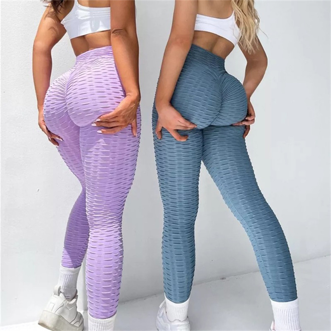 High Waist Jacquard Yoga Pants