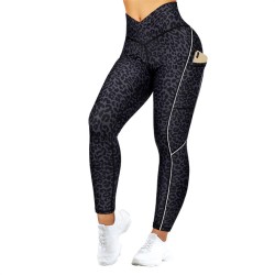 Butt Lifting Crossover Leggings with Pockets