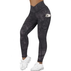 Butt Lifting Crossover Leggings with Pockets