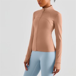 long sleeve full zip yoga jacket