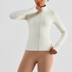 long sleeve full zip yoga jacket