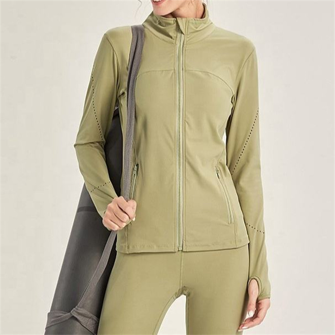 polyester Lightweight Yoga Jacket With Hole