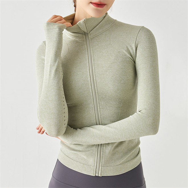 Zip Up Sports Yoga Seamless Jacket