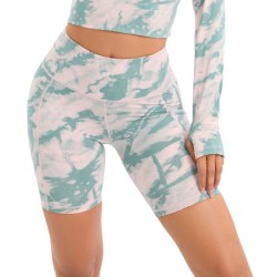 printing Yoga Shorts with pocket