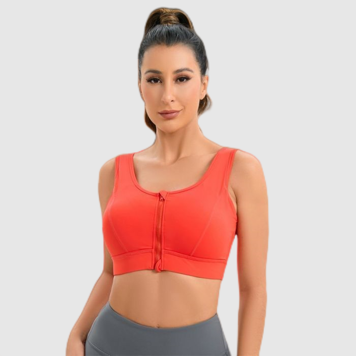 Gym Zip Front Sports Bra