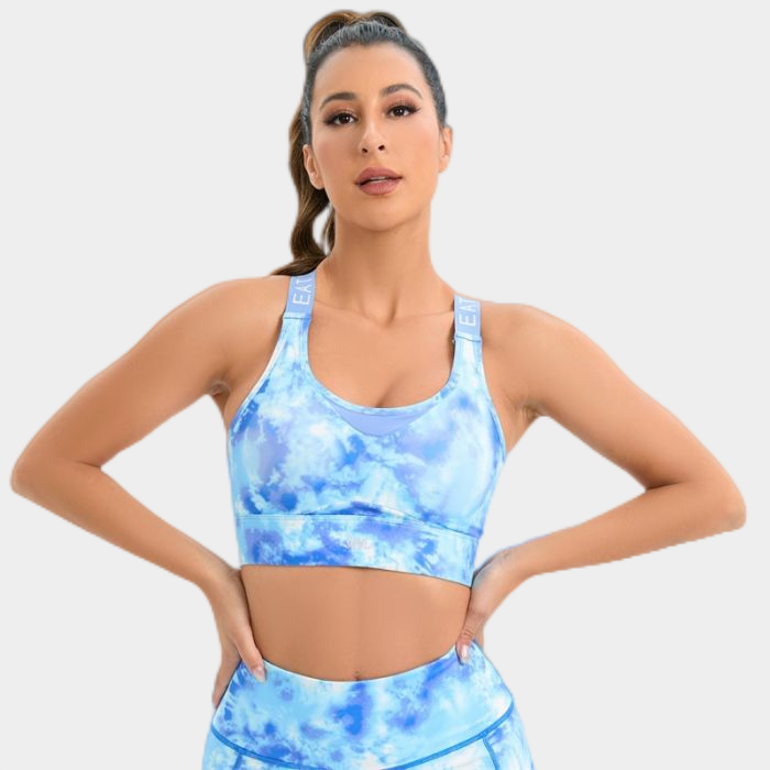 Cross Back Printing Sports Bra