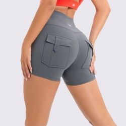 fitness yoga shorts with pocket