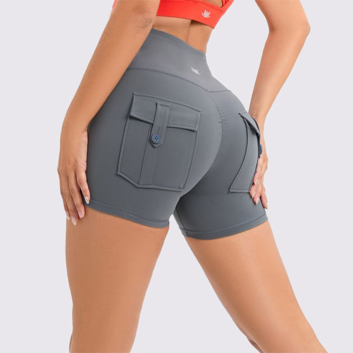 Custom Solid Yoga Shorts With Pockets