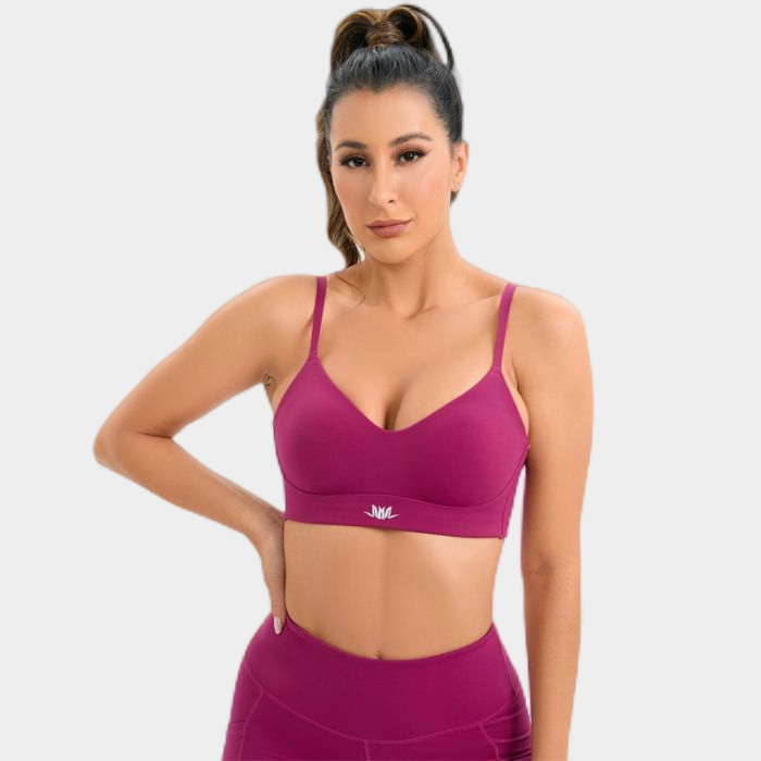 Gym Cross Back Solid Yoga Bra