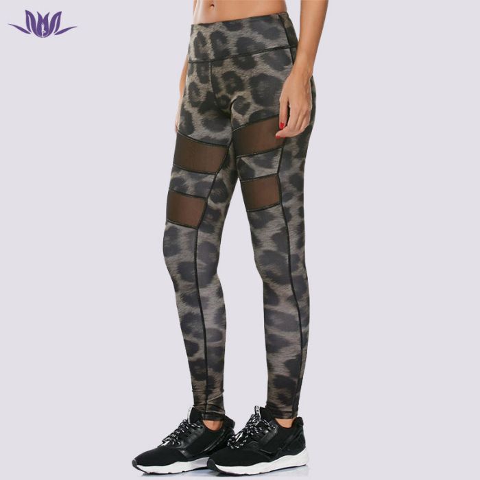 Ladies Printing Mesh Workout Leggings