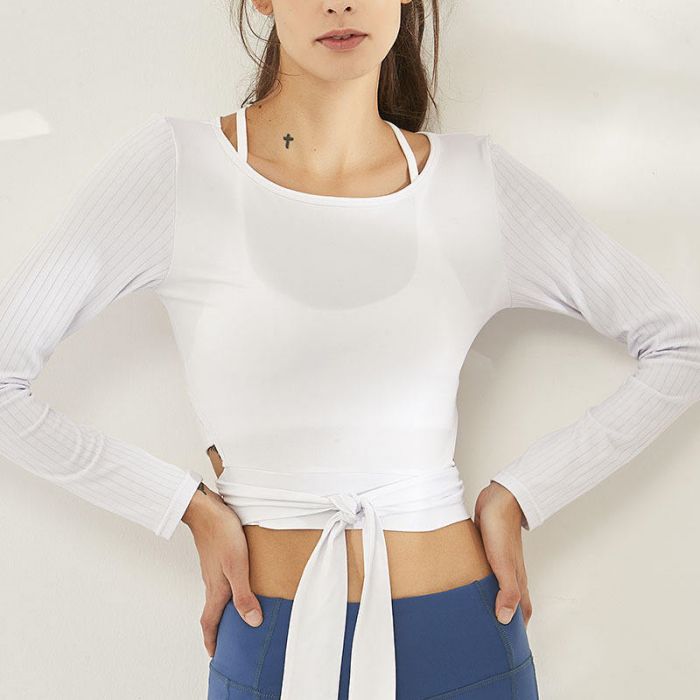 Long Sleeve Solid Yoga Top