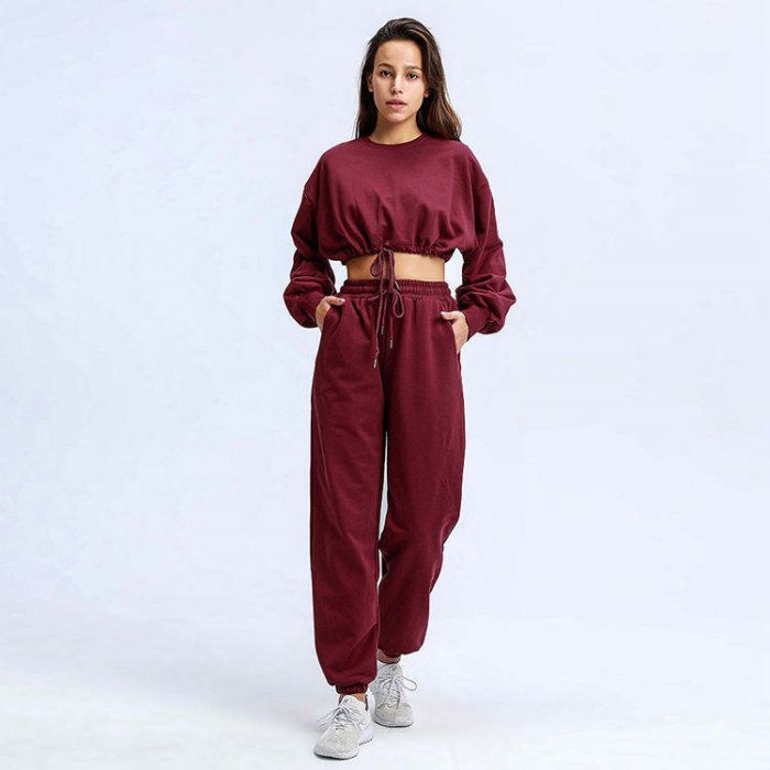 Crew-neck Sweatshirt Jogger Tracksuit