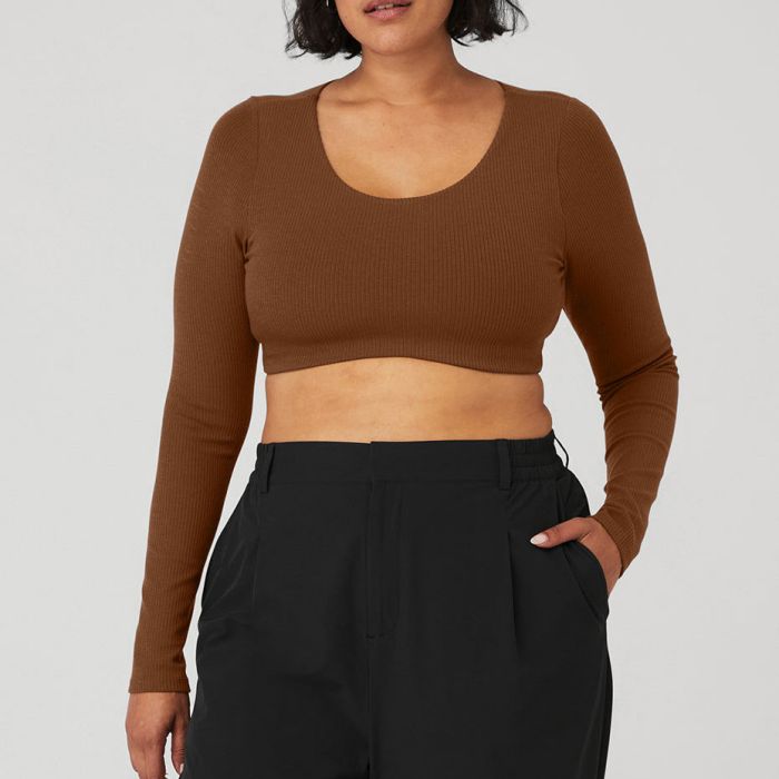 Custom Plus Size Long Sleeve Yoga Top