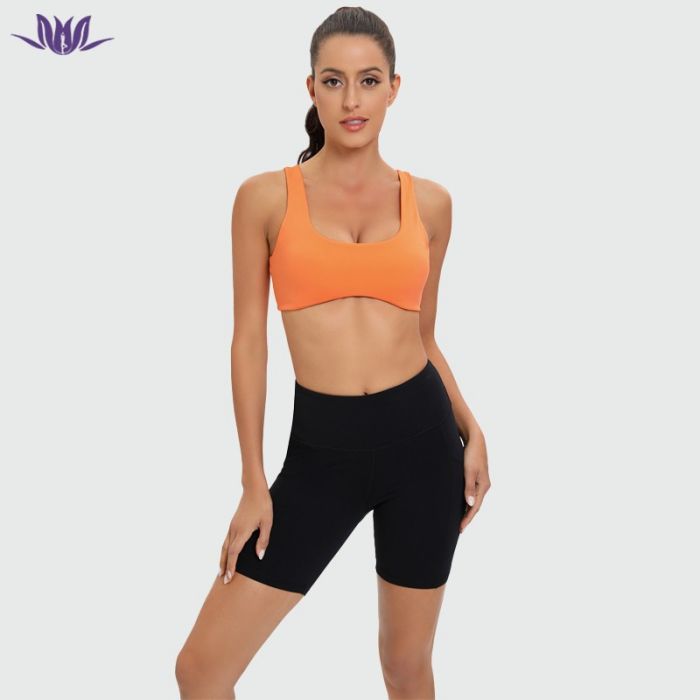 High Waist Yoga Shorts Set Female Gym Fitness Set