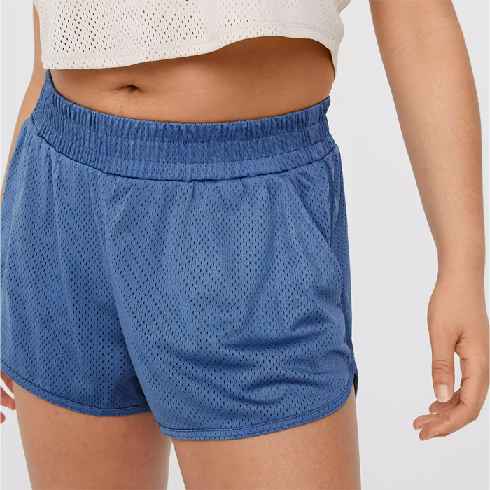 Mid Waisted Mesh Workout 2 in 1 Running Shorts