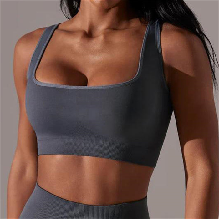 Cross Back Padded Low Impact Cute Workout Bra