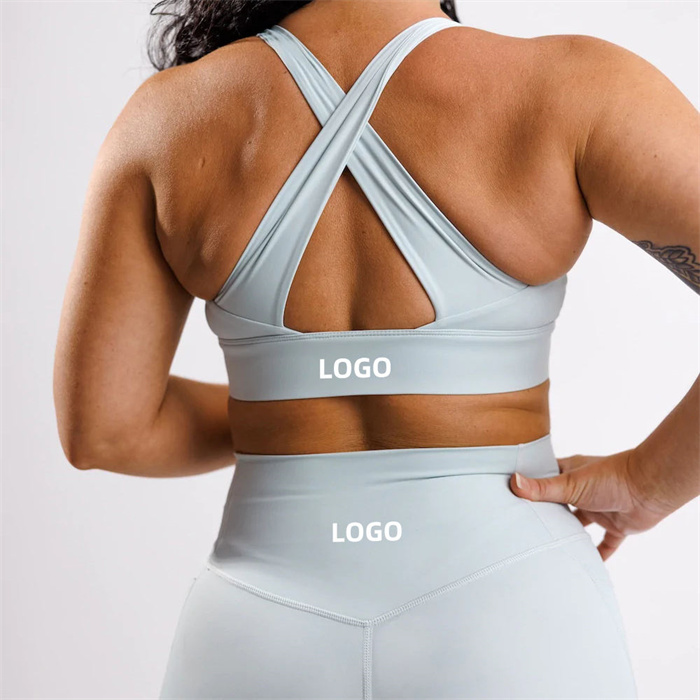 Cross Back Sports Bra Yoga Set Workout Clothes