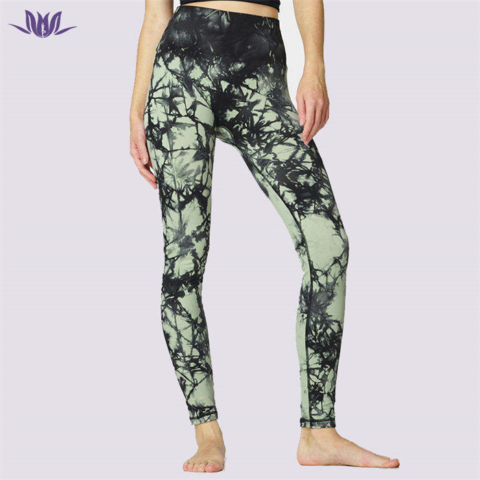 Tie-dyed High Waisted Workout Yoga Pants