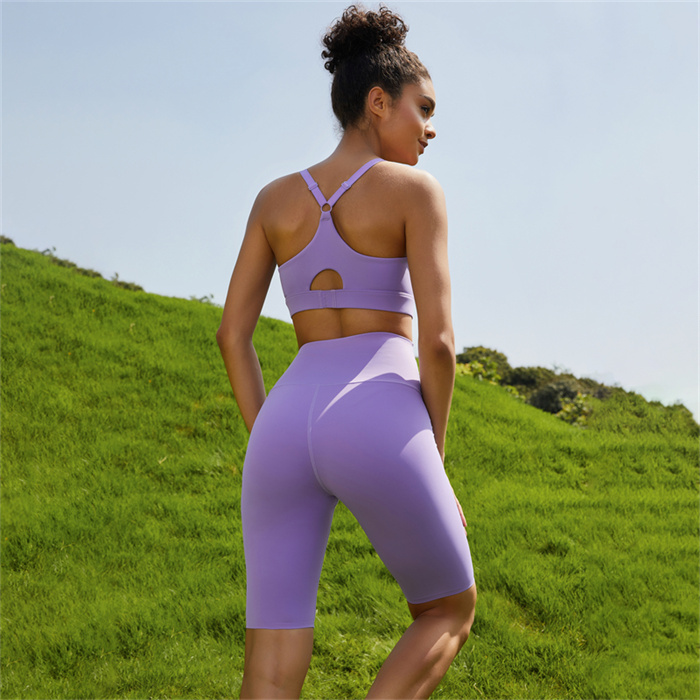 Sportswear Women Purple Blank Yoga Set