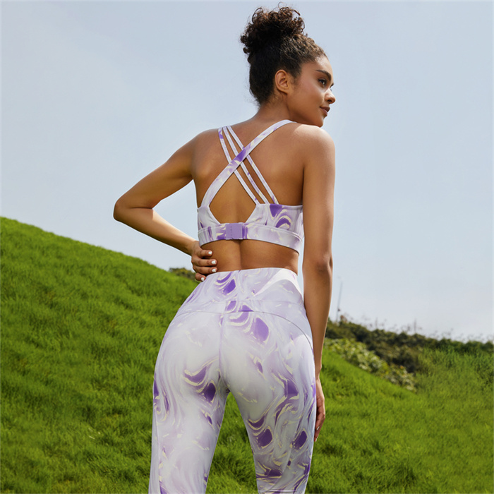 Women Digital Print Yoga Set