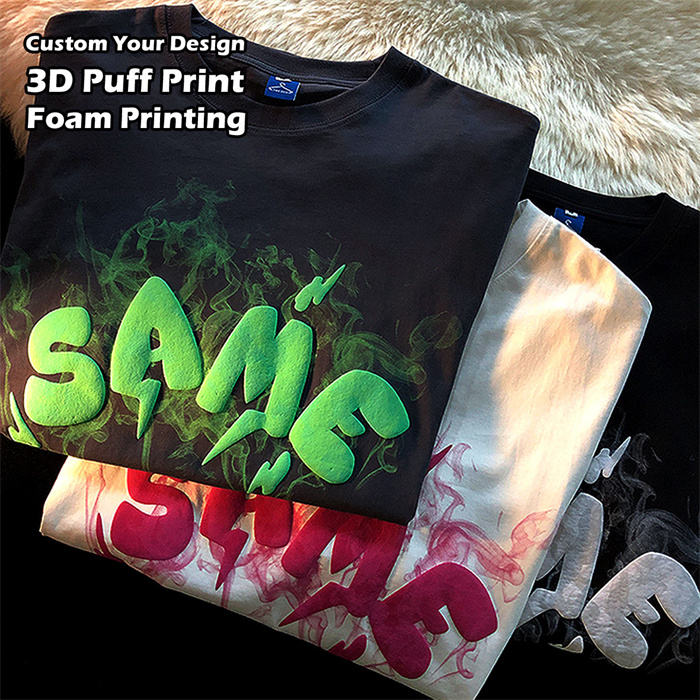 100% Cotton Puff Print T-Shirt