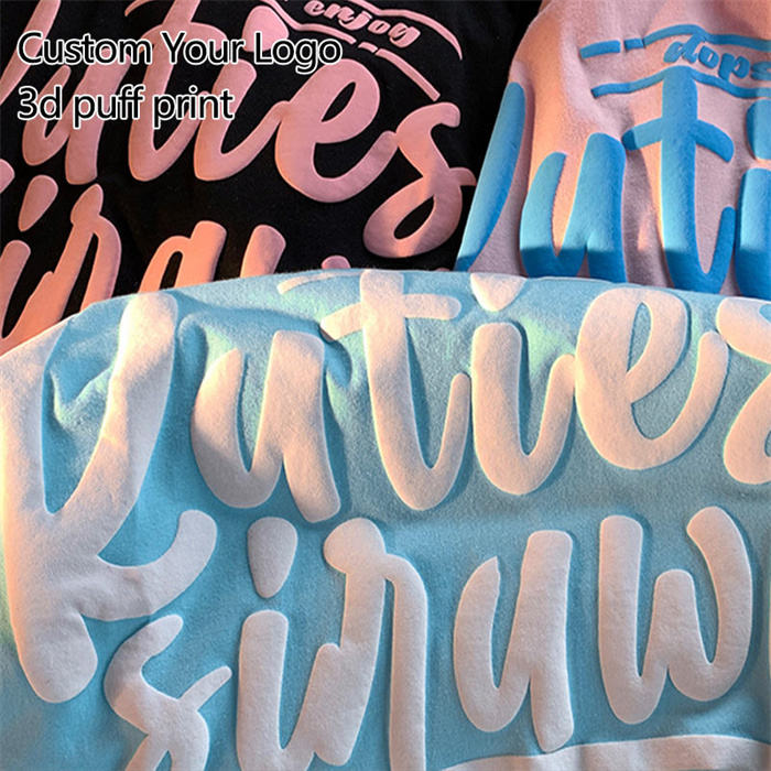 Custom 3D Foam Puff Printing T-Shirt